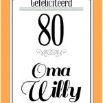 Verjaardagskaart 80 jaar